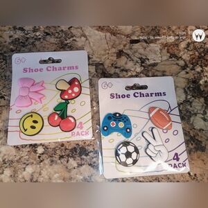 Shoe Charms 2  4 Packs - Fun Designs Brand New Croc Charm